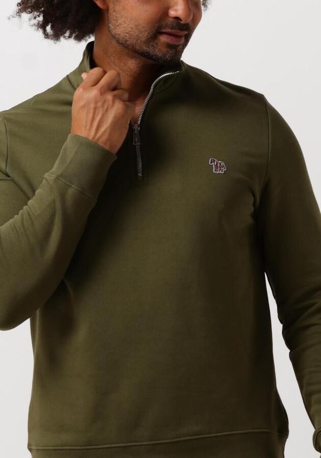 PS PAUL SMITH Heren Truien & Vesten Mens Reg Fit Half Zip Sweat Zebra Groen - Foto 2