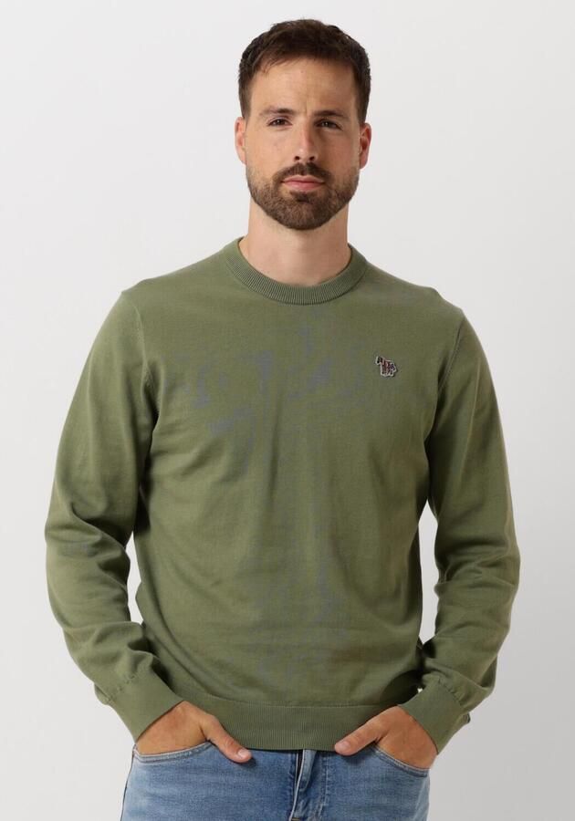 PS PAUL SMITH Heren Truien & Vesten Mens Sweater Crew Neck Zeb Bad Groen - Foto 4
