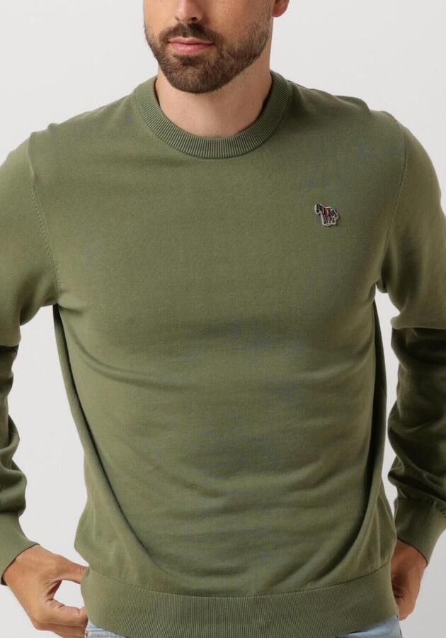 PS PAUL SMITH Heren Truien & Vesten Mens Sweater Crew Neck Zeb Bad Groen - Foto 2
