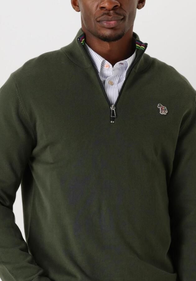PS PAUL SMITH Heren Truien & Vesten Mens Sweater Zip Neck Zeb Bad Groen