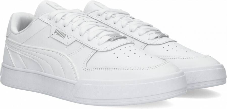 Puma Witte Leren Sneakers met Gewatteerde Enkelondersteuning White Heren