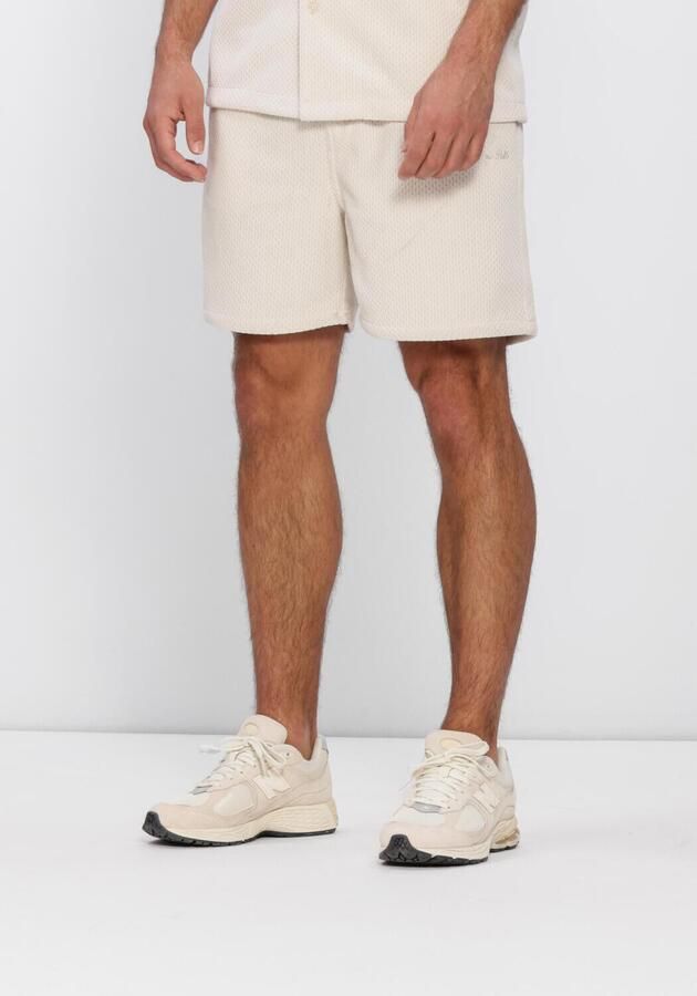 PURE PATH Heren Broeken Honeycomb Shorts Ecru