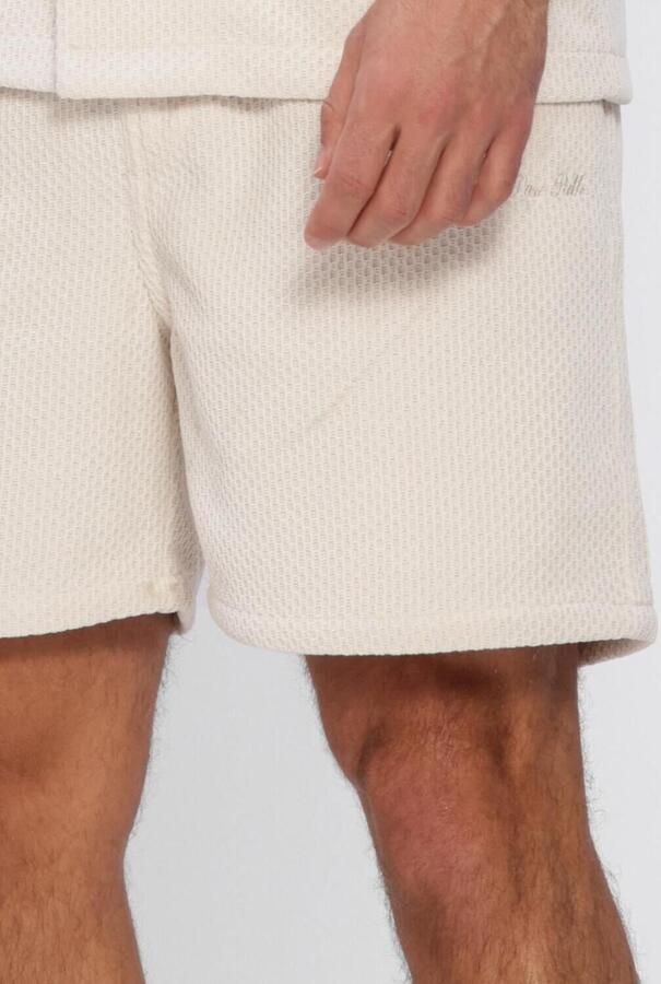 PURE PATH Heren Broeken Honeycomb Shorts Ecru - Foto 4