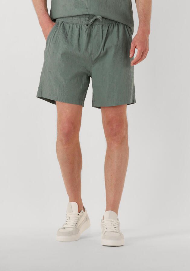 PURE PATH Heren Broeken Regular Fit Pull On Shorts Groen - Foto 4