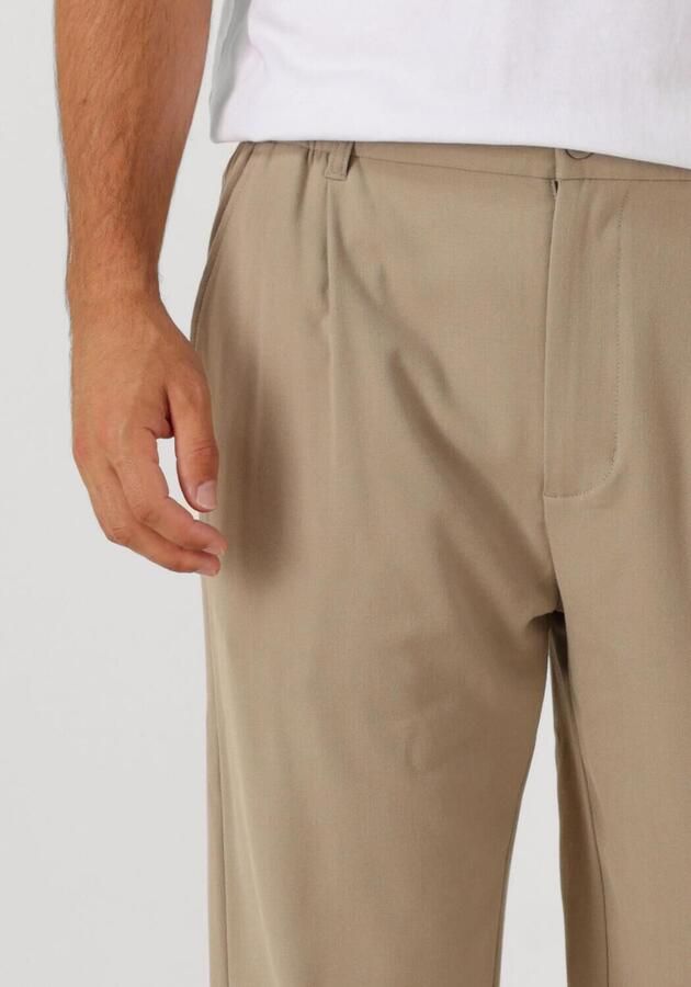 PURE PATH Heren Broeken Straight Fit Pants Beige - Foto 2