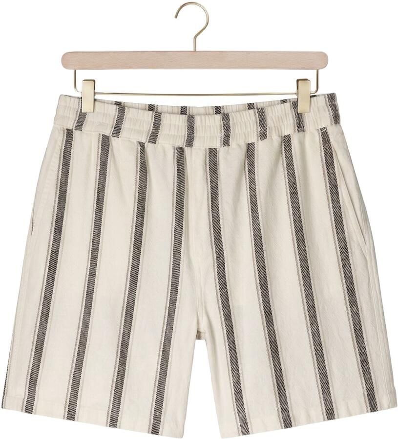 PURE PATH Heren Broeken Striped Shorts Ecru - Foto 2