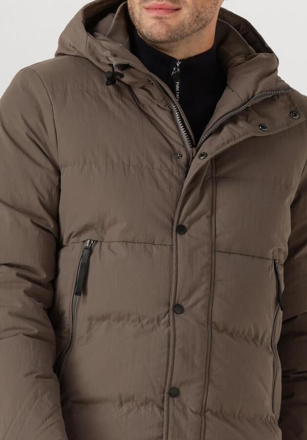 PURE PATH Heren Jassen Activewear Hooded Jacket Taupe - Foto 3