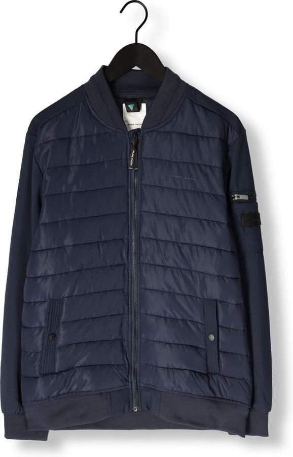 PURE PATH Heren Jassen Regular Fit Padded Jackets Donkerblauw - Foto 3