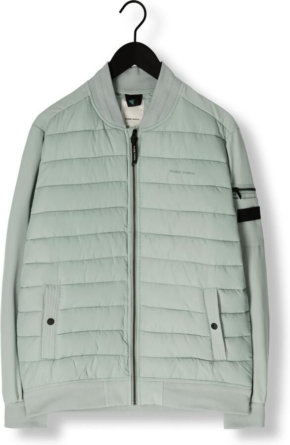 PURE PATH Heren Jassen Regular Fit Padded Jackets Groen - Foto 3