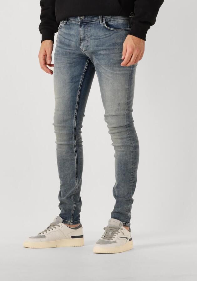PURE PATH Heren Jeans The Jone Skinny Fit Jeans Blauw - Foto 4