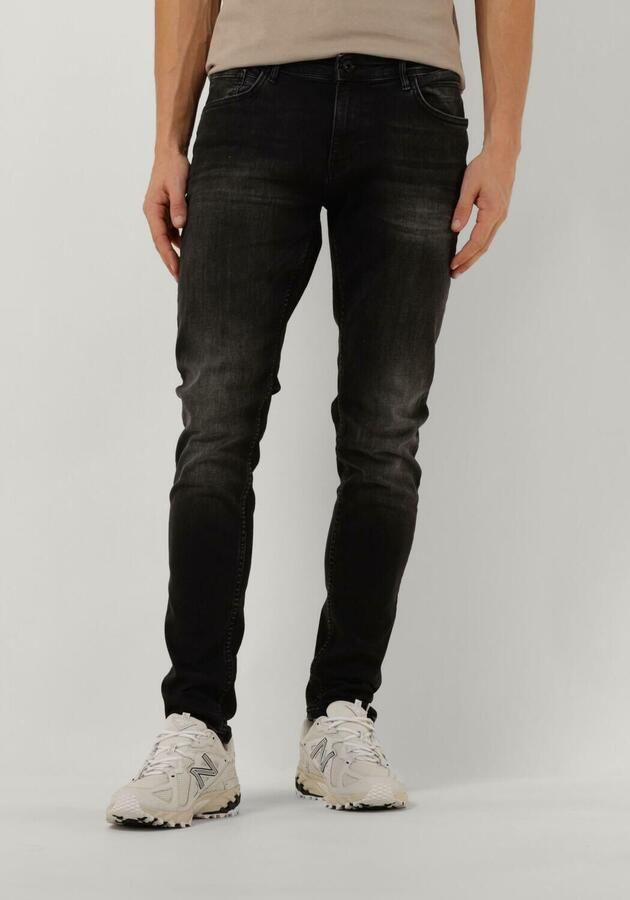 PURE PATH Heren Jeans The Jone Skinny Fit Jeans Donkergrijs - Foto 4
