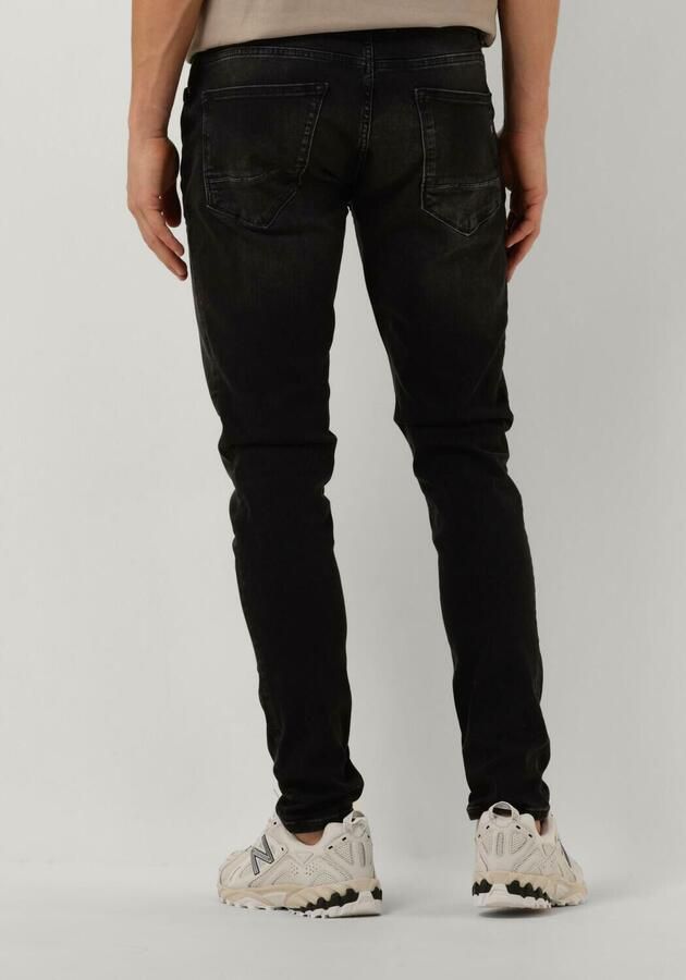 PURE PATH Heren Jeans The Jone Skinny Fit Jeans Donkergrijs