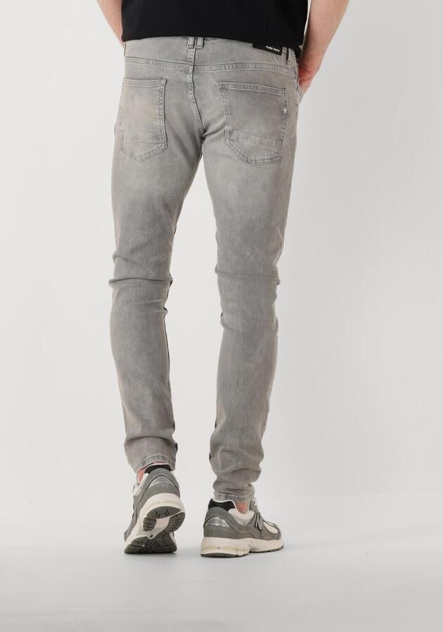 PURE PATH Heren Jeans The Jone Skinny Fit Jeans Grijs