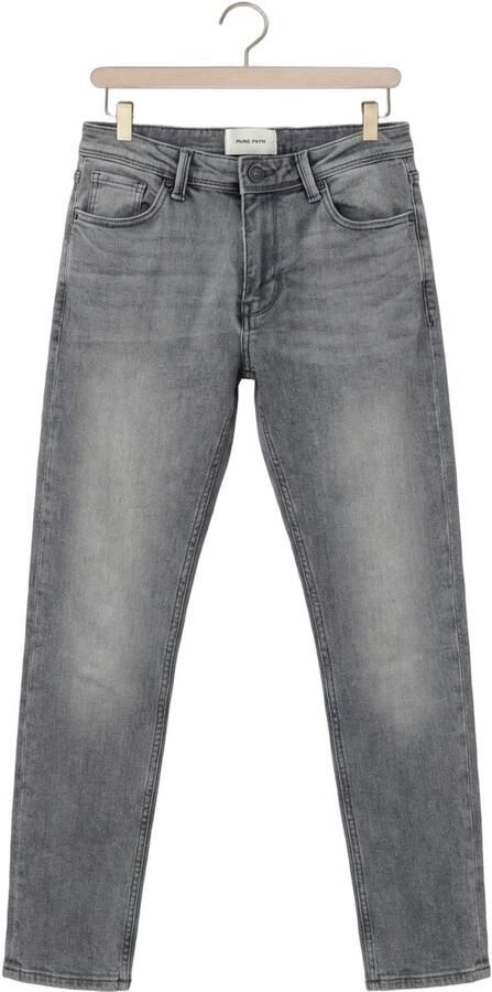 PURE PATH Heren Jeans The Jone Skinny Fit Jeans Grijs