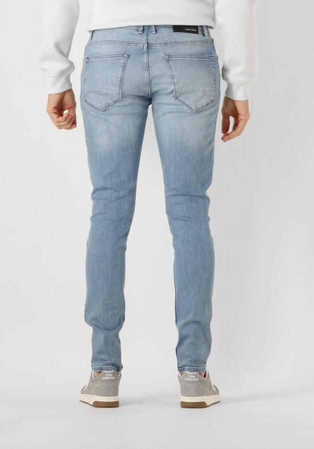 PURE PATH Heren Jeans The Jone Skinny Fit Jeans Lichtblauw