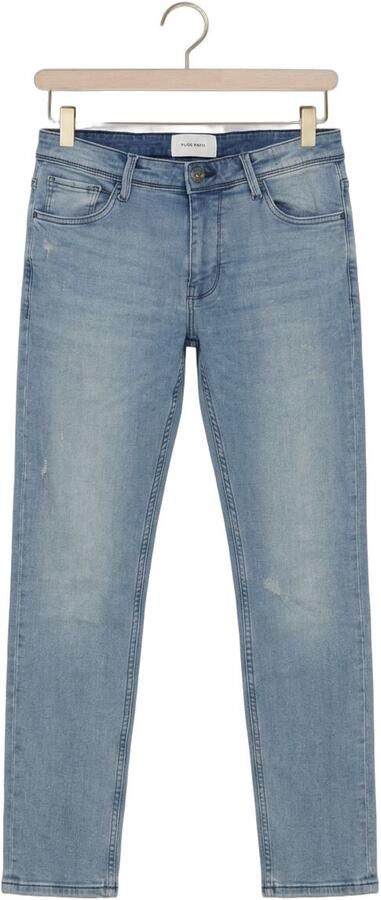 PURE PATH Heren Jeans The Jone Skinny Fit Jeans Lichtblauw - Foto 4