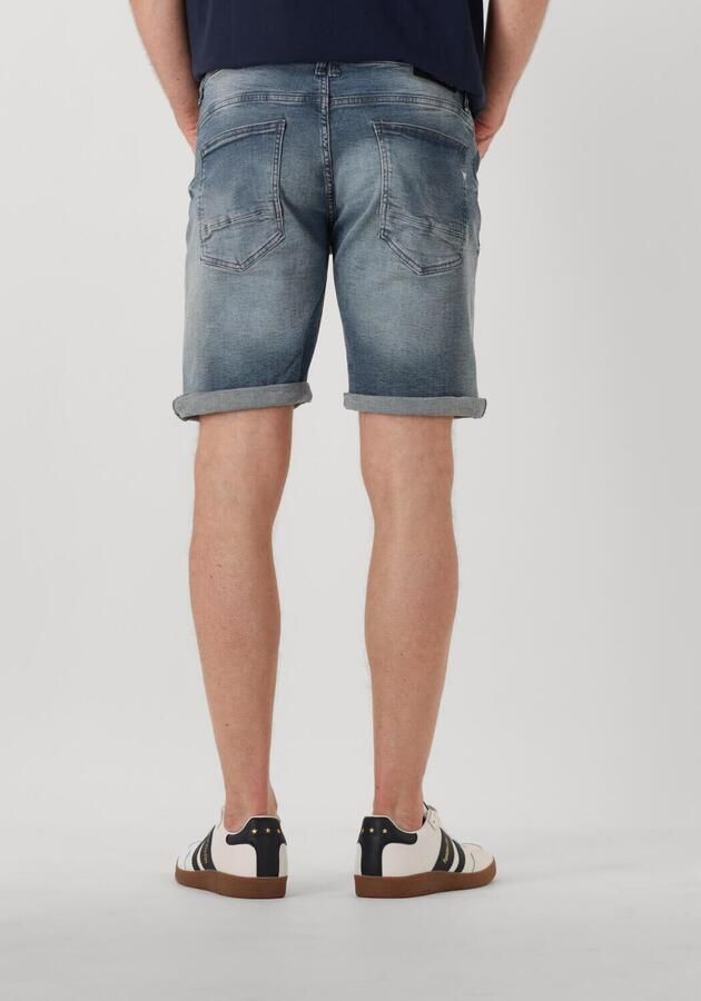 PURE PATH Heren Jeans The Miles Slim Fit Denim Shorts Blauw - Foto 2