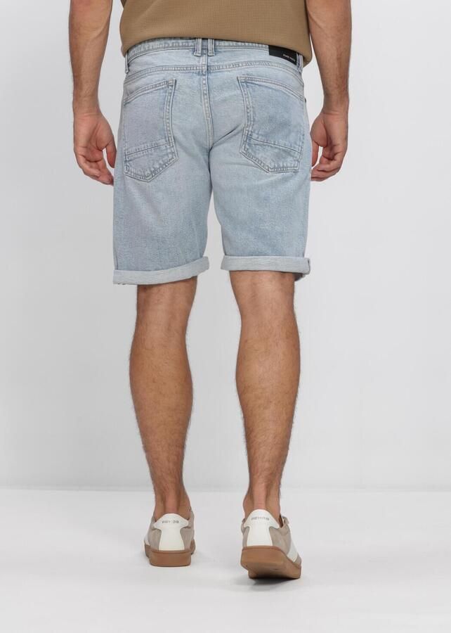 PURE PATH Heren Jeans The Miles Slim Fit Short Lichtblauw - Foto 3