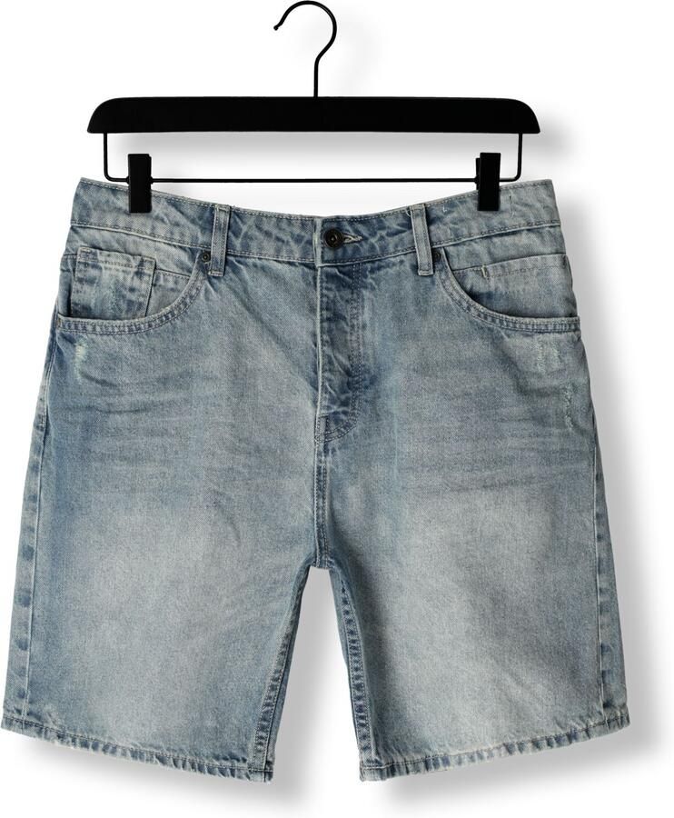 PURE PATH Heren Jeans The Owen Regular Fit Denim Shorts Blauw