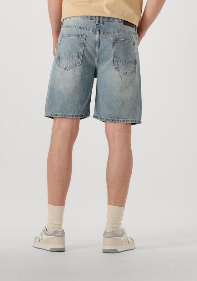 PURE PATH Heren Jeans The Owen Regular Fit Denim Shorts Blauw - Foto 2