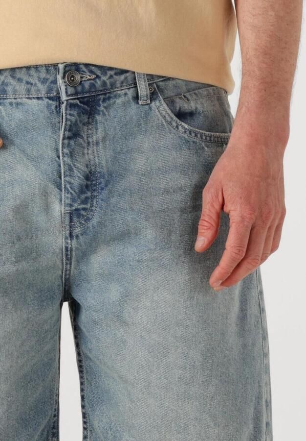 PURE PATH Heren Jeans The Owen Regular Fit Denim Shorts Blauw - Foto 3