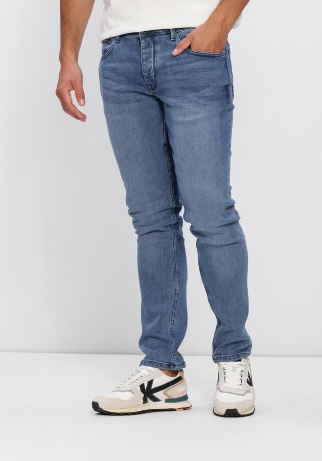 PURE PATH Heren Jeans The Ryan Slim Fit Jeans Blauw