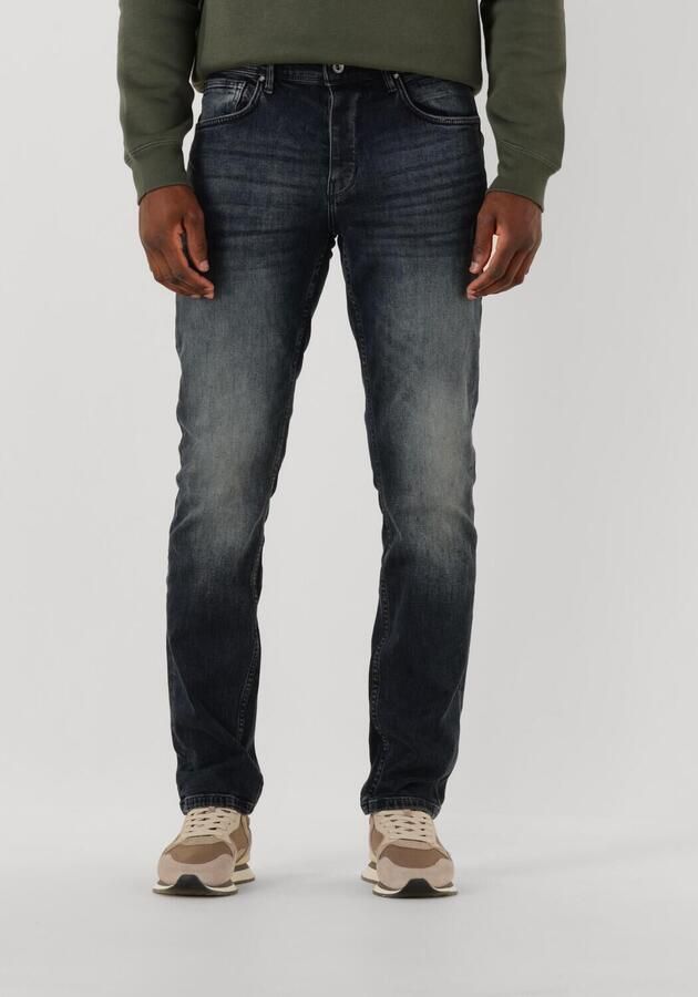 PURE PATH Heren Jeans The Ryan Slim Fit Jeans Donkerblauw - Foto 4