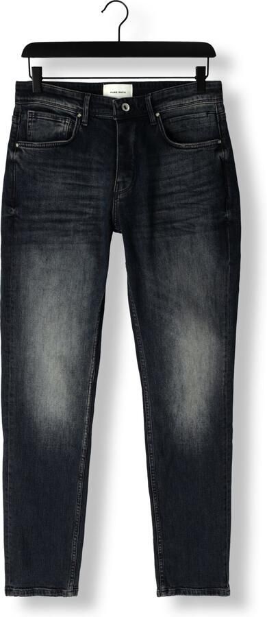 PURE PATH Heren Jeans The Ryan Slim Fit Jeans Donkerblauw - Foto 3