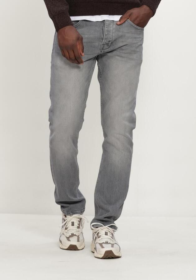 PURE PATH Heren Jeans The Ryan Slim Fit Jeans Grijs