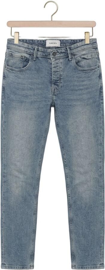 PURE PATH Heren Jeans The Ryan Slim Fit Jeans Lichtblauw - Foto 4