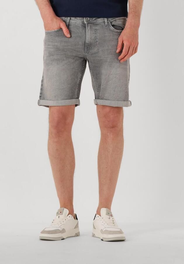 PURE PATH Heren Jeans The Steve Skinny Fit Denim Shorts Grijs - Foto 4