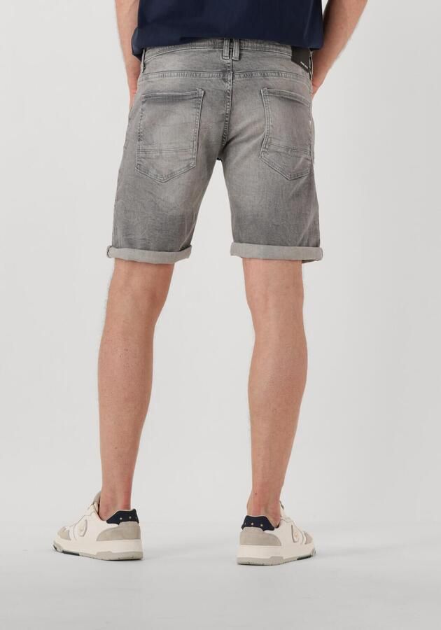 PURE PATH Heren Jeans The Steve Skinny Fit Denim Shorts Grijs - Foto 2