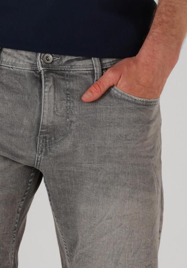PURE PATH Heren Jeans The Steve Skinny Fit Denim Shorts Grijs - Foto 3