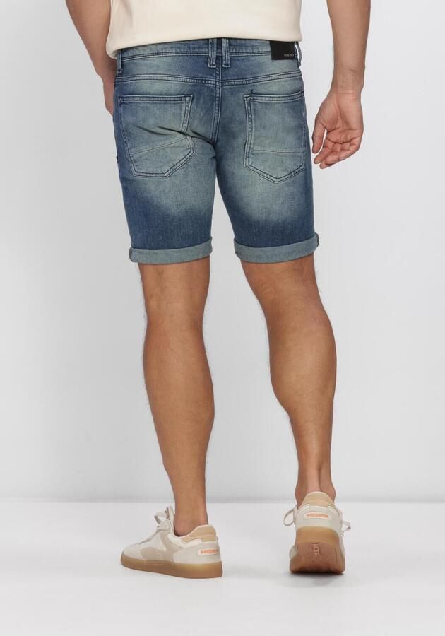 PURE PATH Heren Jeans The Steve Skinny Fit Short Blauw - Foto 3