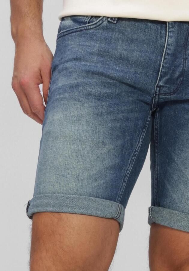 PURE PATH Heren Jeans The Steve Skinny Fit Short Blauw - Foto 4