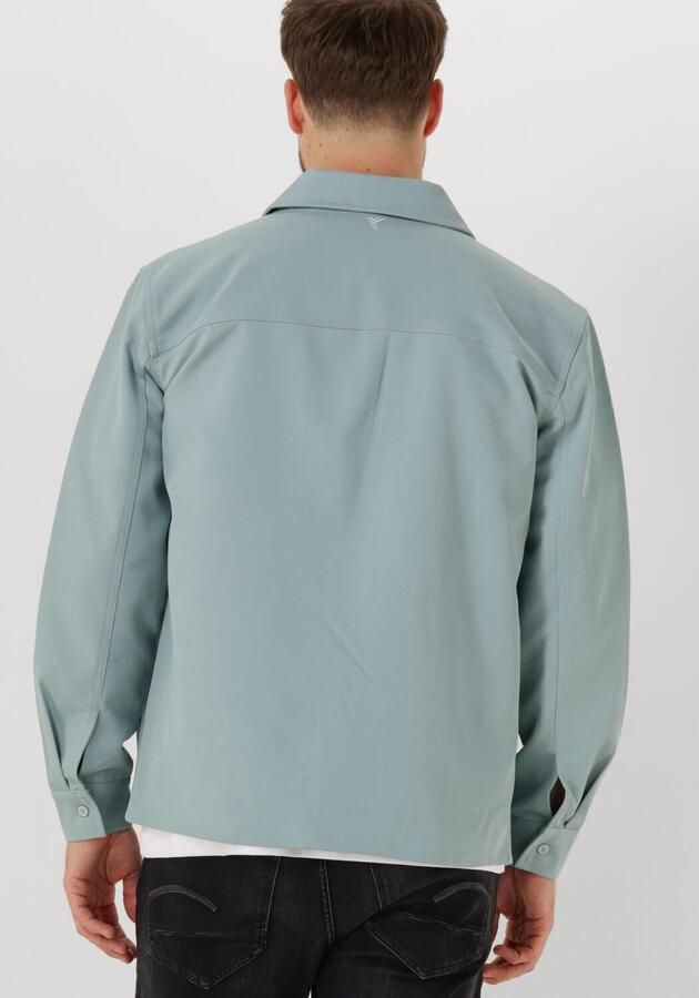 PURE PATH Heren Overhemden Loose Fit Longsleeve Shirts Mint - Foto 3