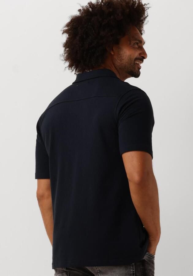 PURE PATH Heren Overhemden Shortsleeve Shirt Button Up Donkerblauw