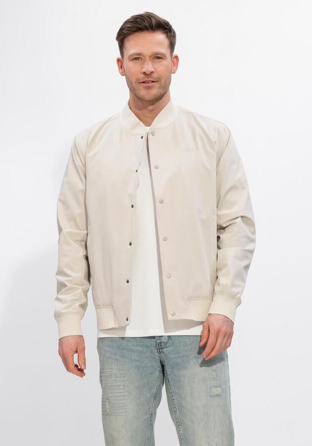PURE PATH Heren Overshirts Bomber Longsleeved Sjacket Beige