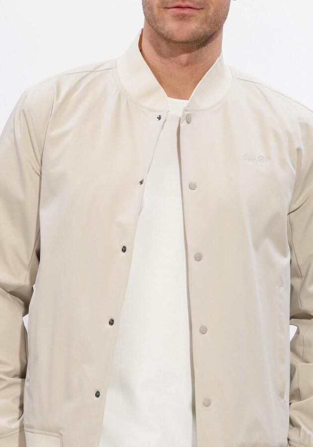 PURE PATH Heren Overshirts Bomber Longsleeved Sjacket Beige - Foto 3