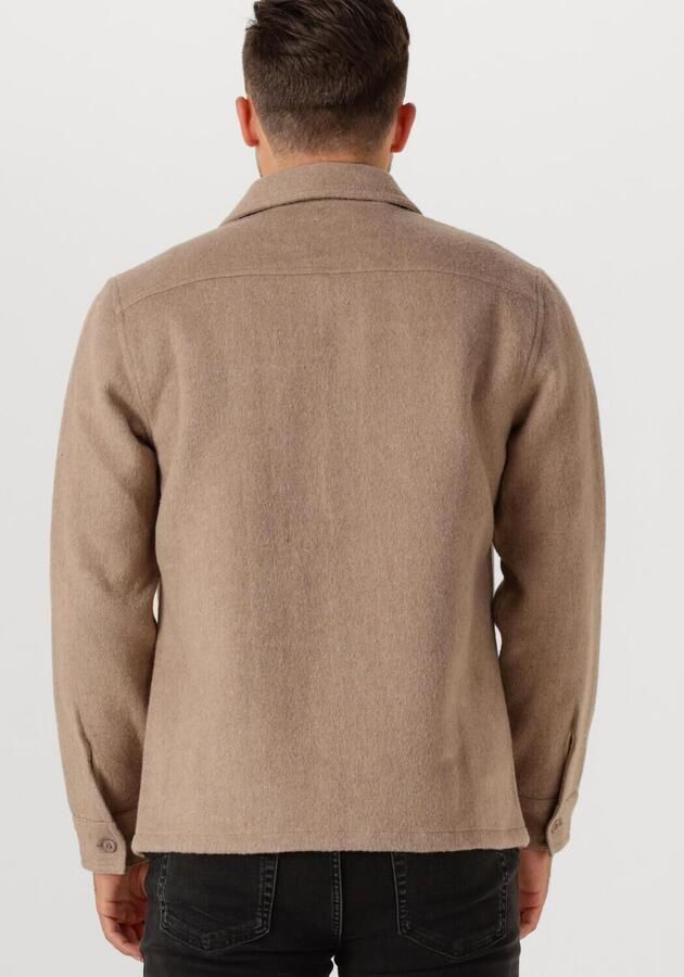 PURE PATH Heren Overshirts Regular Fit Flannel Overshirts Camel - Foto 2