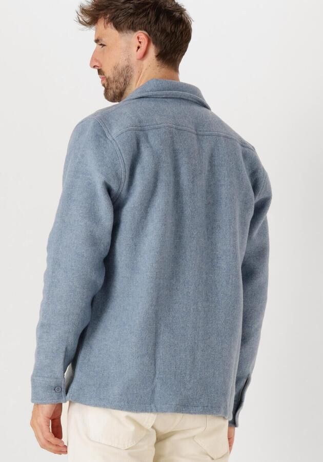 PURE PATH Heren Overshirts Regular Fit Flannel Overshirts Lichtblauw - Foto 2