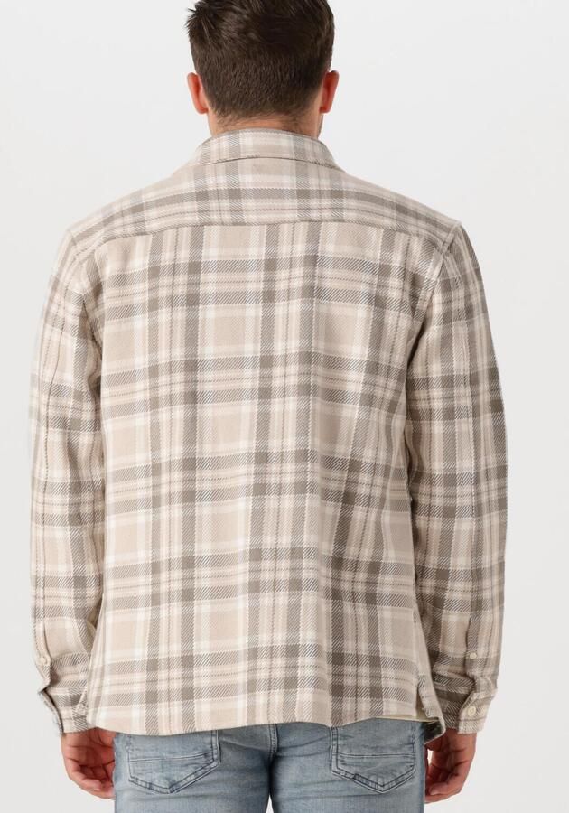 PURE PATH Heren Overshirts Regular Fit Longsleeve Shirts Beige - Foto 2