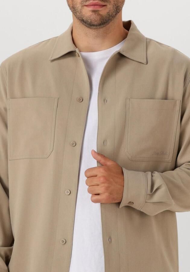 PURE PATH Heren Overshirts Regular Fit Overshirts Beige - Foto 2