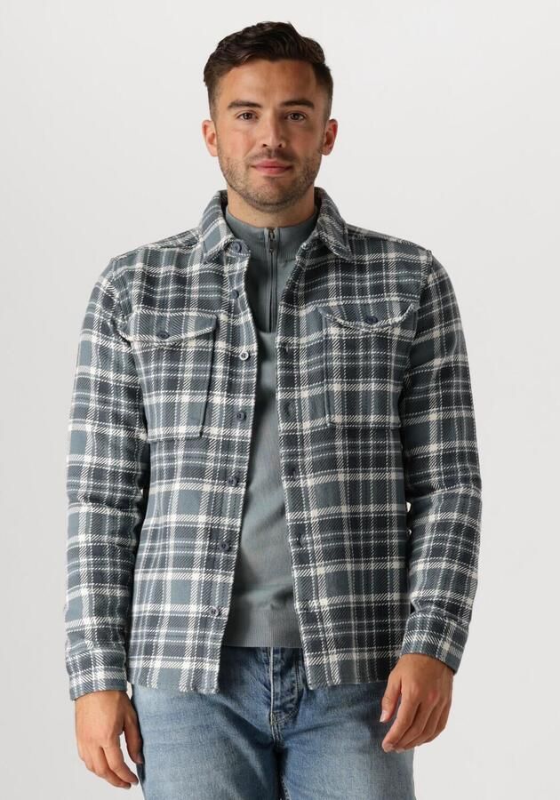 Pure Path Blauw Regular Fit Overshirt voor Mannen Blue Heren - Foto 4