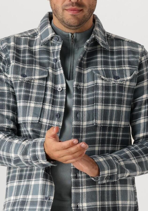 Pure Path Blauw Regular Fit Overshirt voor Mannen Blue Heren - Foto 2