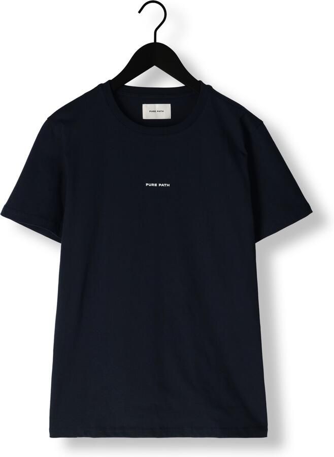 PURE PATH Heren Polo's & T-shirts Essential Logo T-shirt Donkerblauw