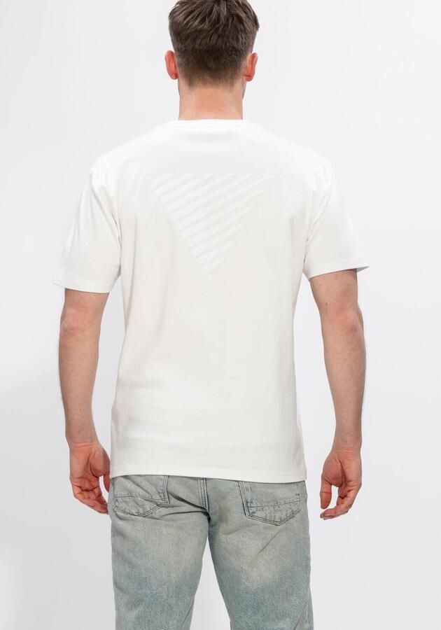 PURE PATH Heren Polo's & T-shirts Essential Triangle Tee Wit - Foto 3