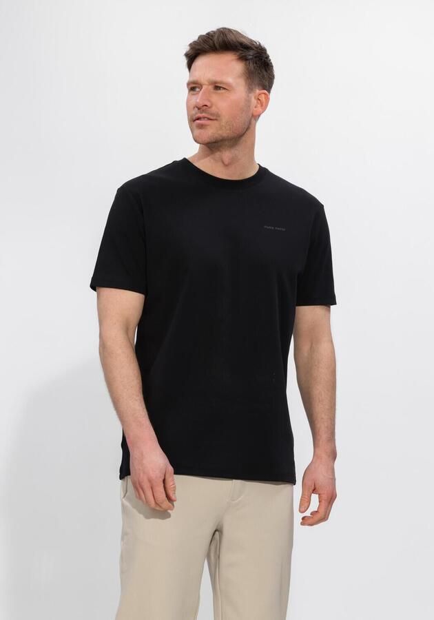 PURE PATH Heren Polo's & T-shirts Essential Triangle Tee Zwart