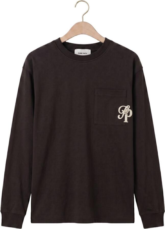 PURE PATH Heren Polo's & T-shirts Inititials Pocket Bruin - Foto 2