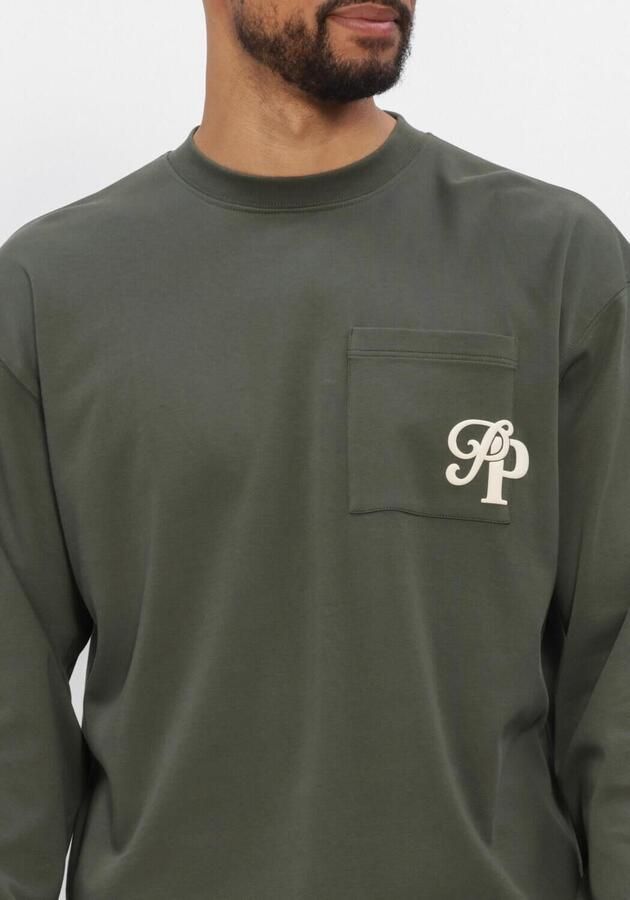 PURE PATH Heren Polo's & T-shirts Inititials Pocket Donkergroen - Foto 4